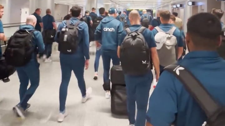 In a fervor of anticipation, the England cricket team has landed in Hyderabad for the highly anticipated Test match against India at the Uppal Stadium.