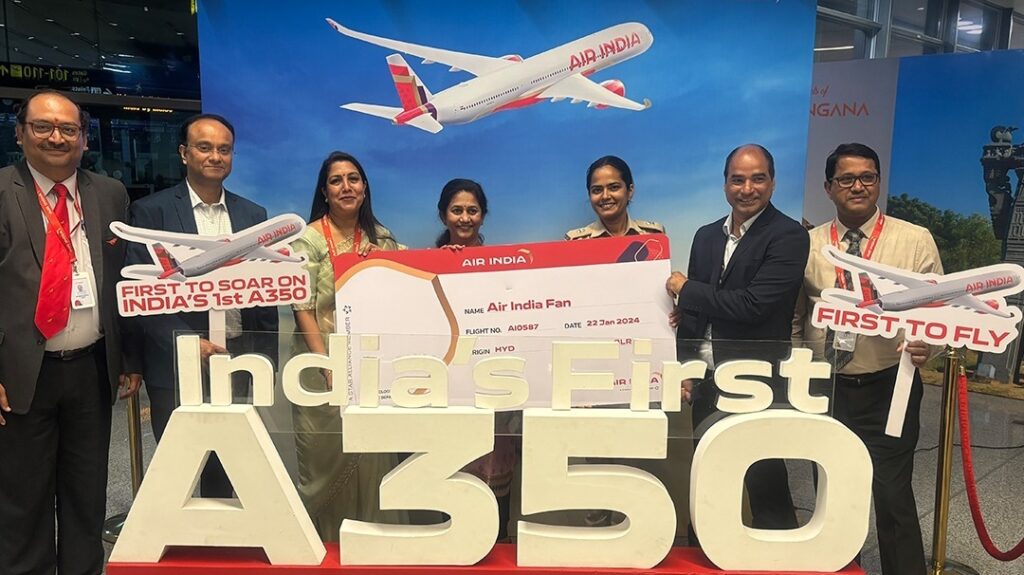  Air India's Airbus A350-900 inaugural flight