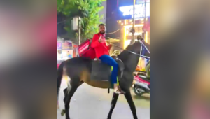 VIRAL: Zomato delivery agent in Hyderabad delivers food on horseback amid petrol woes