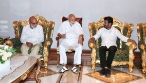 Telangana CM Revanth Reddy pays courtesy visit to Ramoji Rao