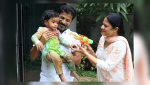 Telangana Chief Minister Revanth Reddy celebrates holi with family in Jubilee Hills