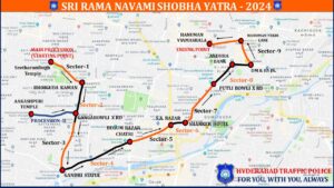 Navami Shobha Yatra Traffic