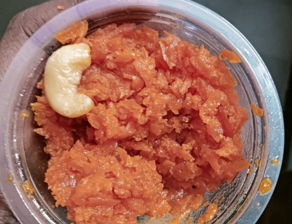 Spoiled Carrot Halwa Served in Dwaraka hotel