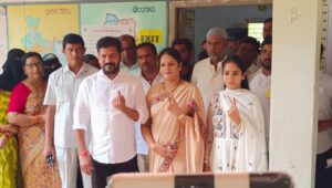 Telangana CM Revanth Reddy, Former CM KCR casts their votes