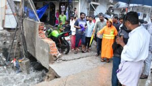 Heavy Rain effect: Drainage slab washes off in Hyderbad’s Banjara Hills