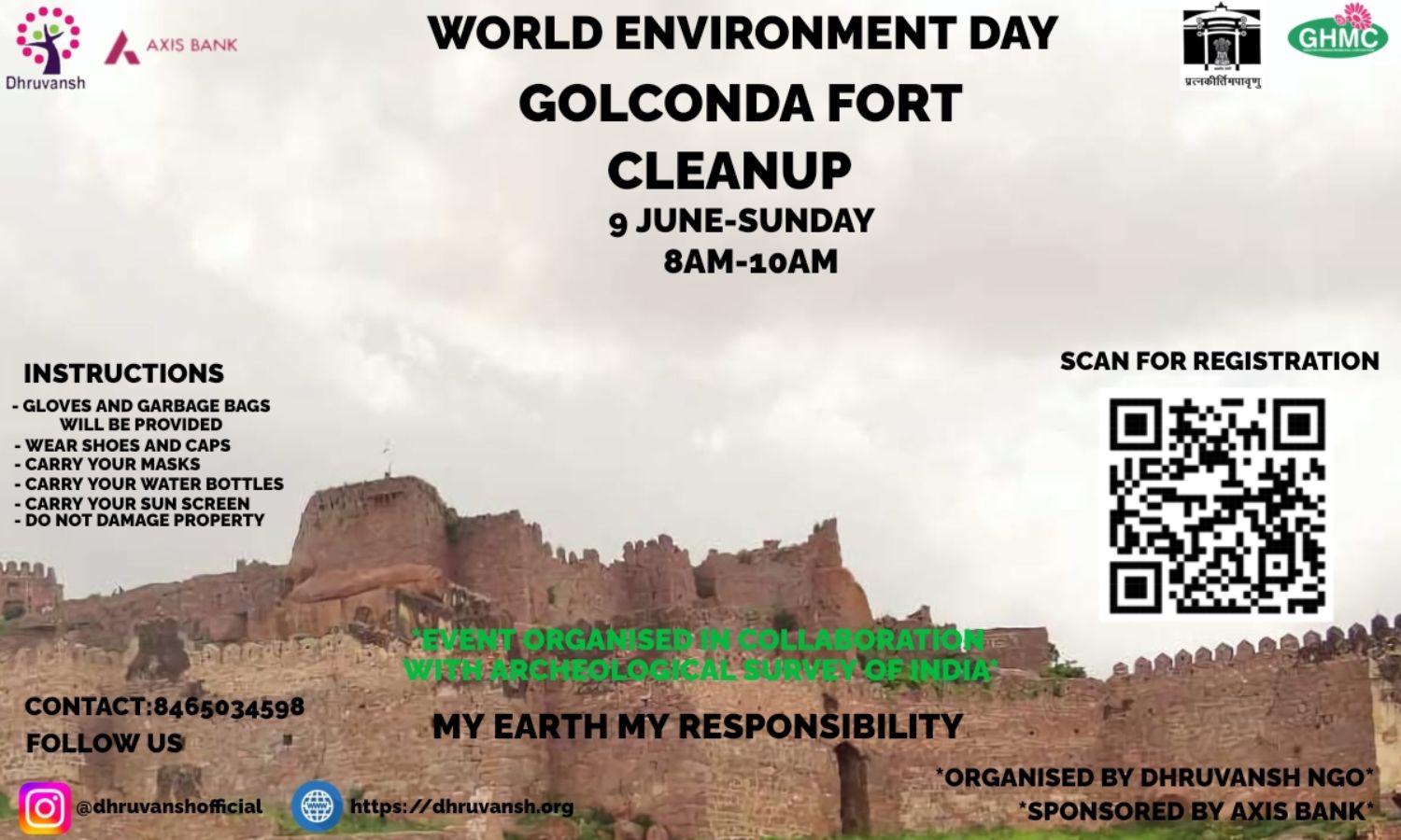 Golconda Fort cleanup 2024.