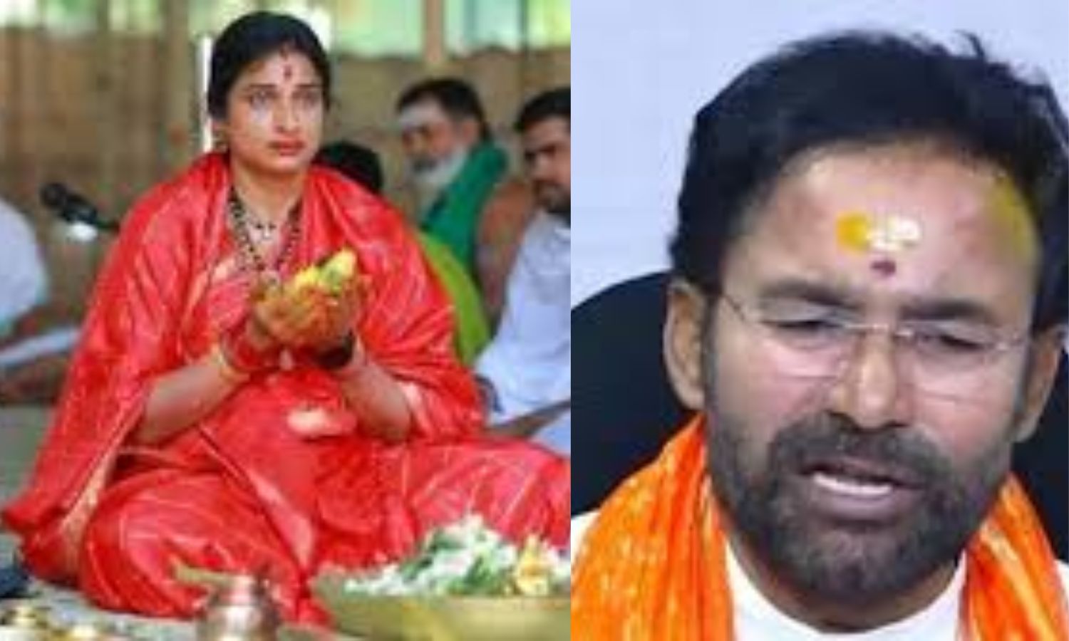Counting Day Bjp Leaders, Kishan Reddy And Madhavi Latha Visit Temples In Hyderabad