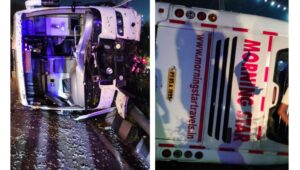 Drunk Driver causes fatal bus accident on ORR leaves one dead, several injured