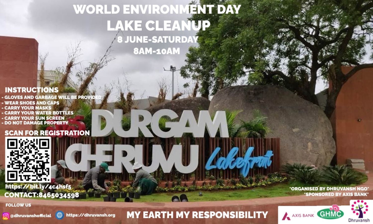 Durgam Cheruvu Lake Cleanup To Be Held On June 8