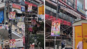 Hyderabad citizens raise alarm over surge in political party flex banners