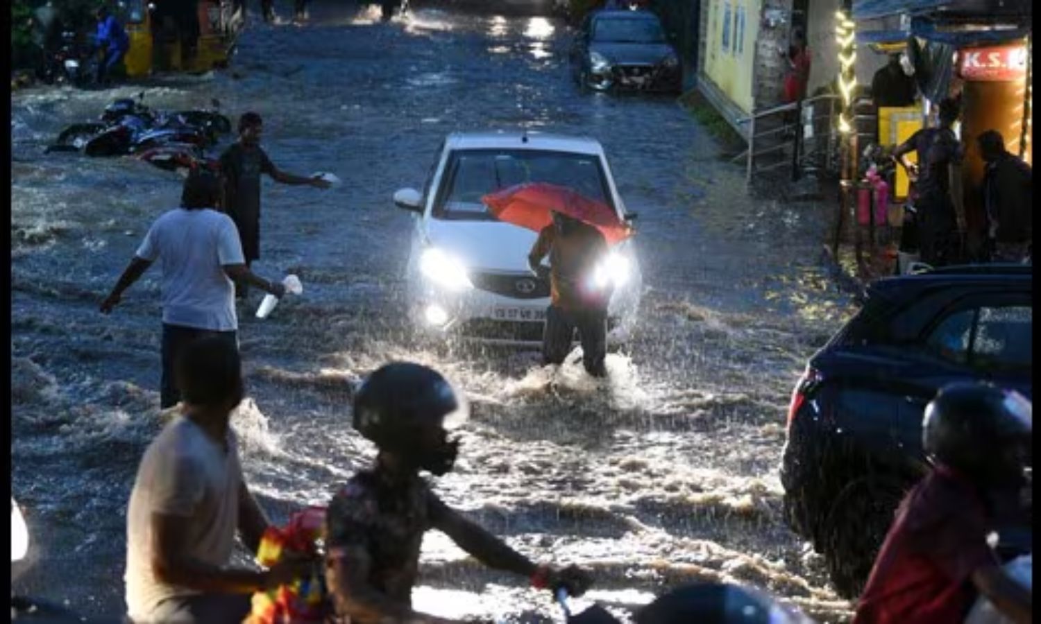 Hyderabad Rain Flyover Hazards