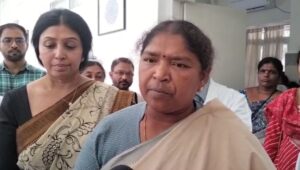 Minister Seethakka visits Molachinthalapalli attack victim at NIMS