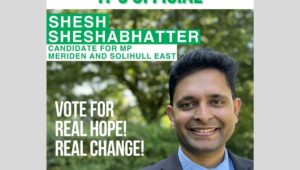 Telugu-born Sheshabhattar Sheshendra to contest British Parliamentary Elections for Green Party