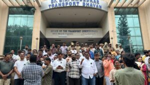 Transport staff demand safety, after attack at Khairatabad office on JTC Ramesh